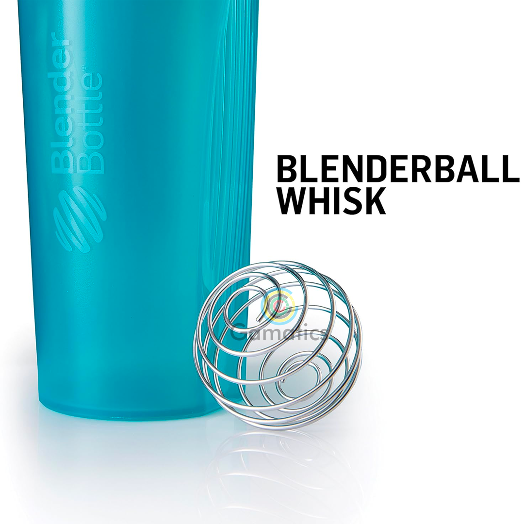 BlenderBottle Classic Loop Top Shaker Bottle, 20 oz, Clear/Black