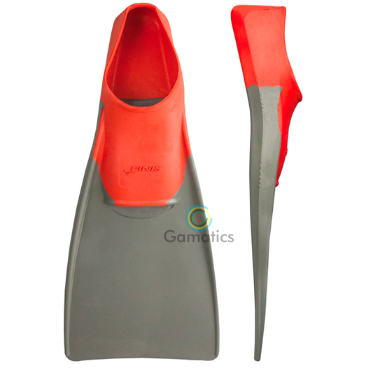 FINIS LONG FLOATING FINS - RED/GREY Size 7-9