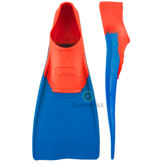 FINIS LONG FLOATING FINS - RED/BLUE Size 5-7